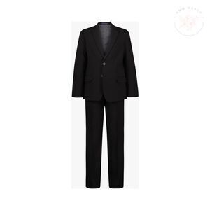 Nautica Boy 2 Piece Black Formal Suit Blazer Jacket Sz 10 Zip Button Closure NWT
